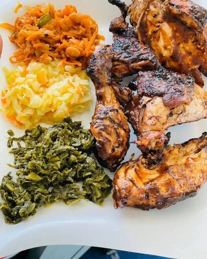 Quarter Chicken & Pap at AJ's Kitchen Pretoria